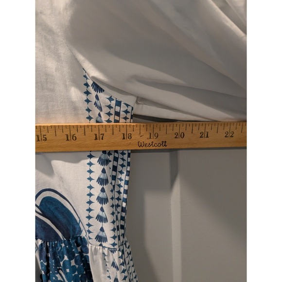 FARM Rio Ancient Garden‎ Midi Dress Women's Small Cotton Puff Sleeve Sz Medium - Picture 7 of 13